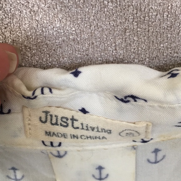 Just Living Anchor Blouse Shirt - Picture 8 of 8